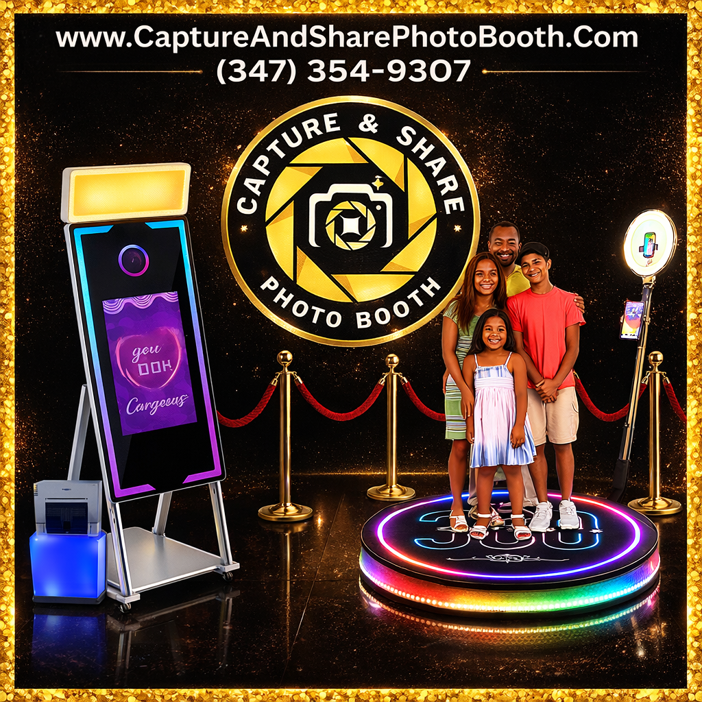 Capture and Share Photo Booth, Howard Beach, Queens, NY. Mirror Photo Booth, 360 Photo Booth, Keychain Station. Best Photo Booth